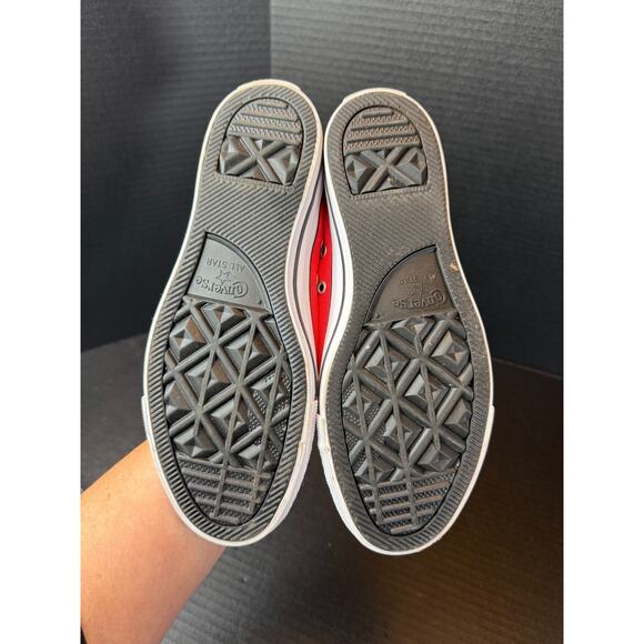 Converse Shoreline Slip On Chucks Sneakers Womens Sz 8 Coral Pink Red *READ - Picture 10 of 11